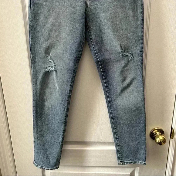GAP High Rise True  Skinny Ankle Jeans Distressed Denim Stretch Blue Size 25 - Picture 7 of 13